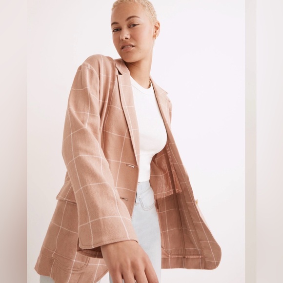 Madewell Breezewoven Larsen Blazer in Windowpane Size M - Picture 5 of 12